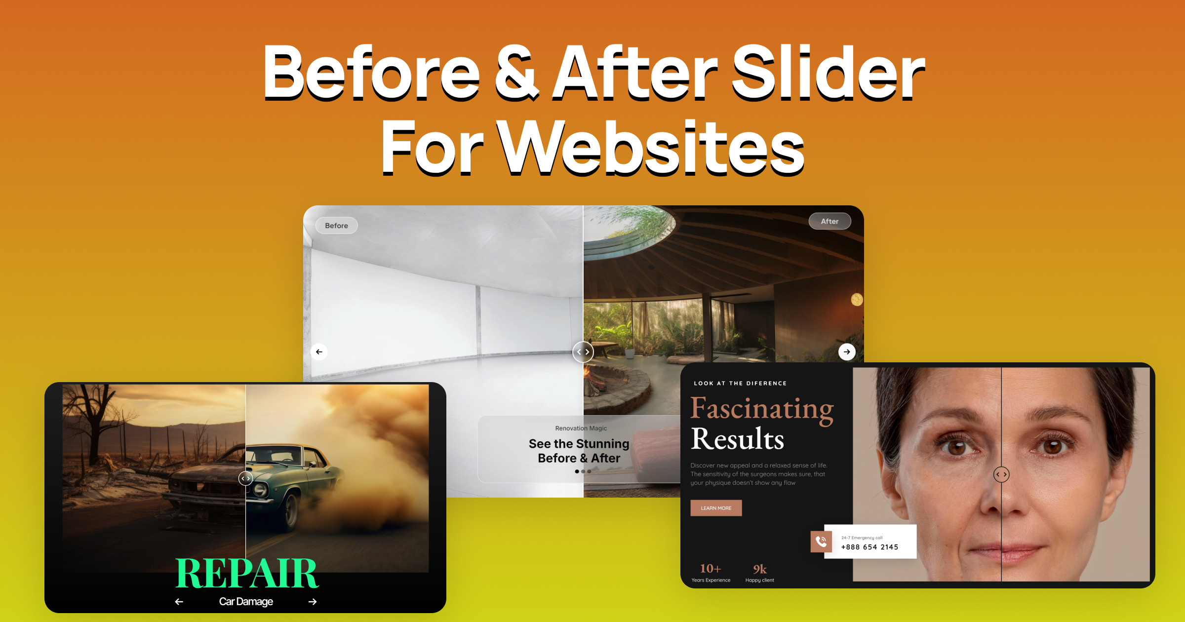 Before & After Slider for Websites